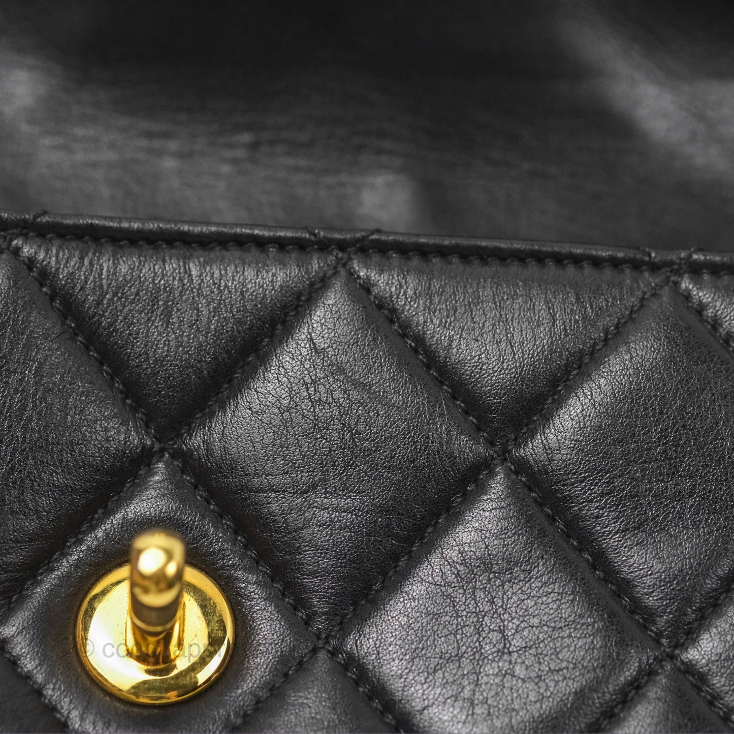 Chanel Vintage Belt Bag Quilted Black Lambskin 24K Gold Hardware