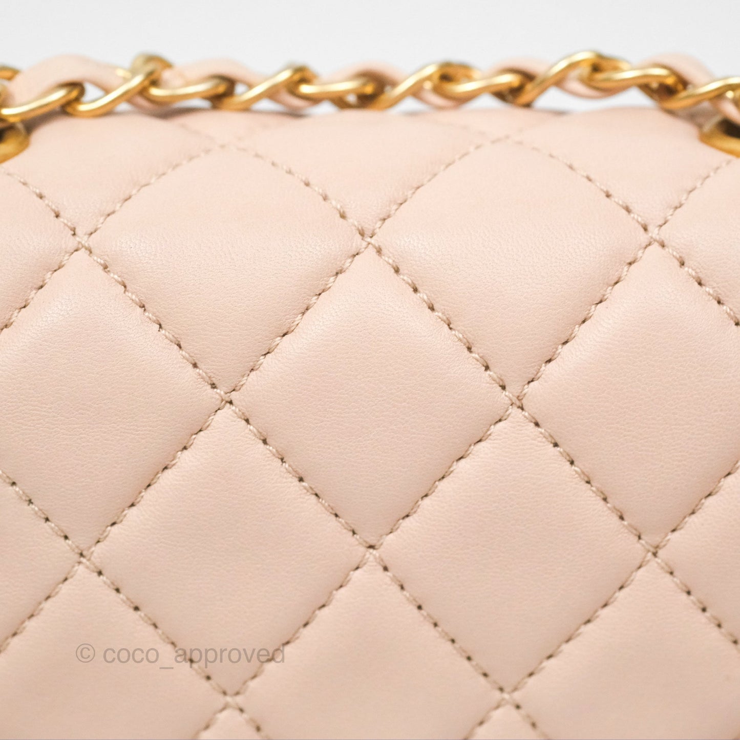 Chanel Flap Bag Pink Aged Gold Hardware