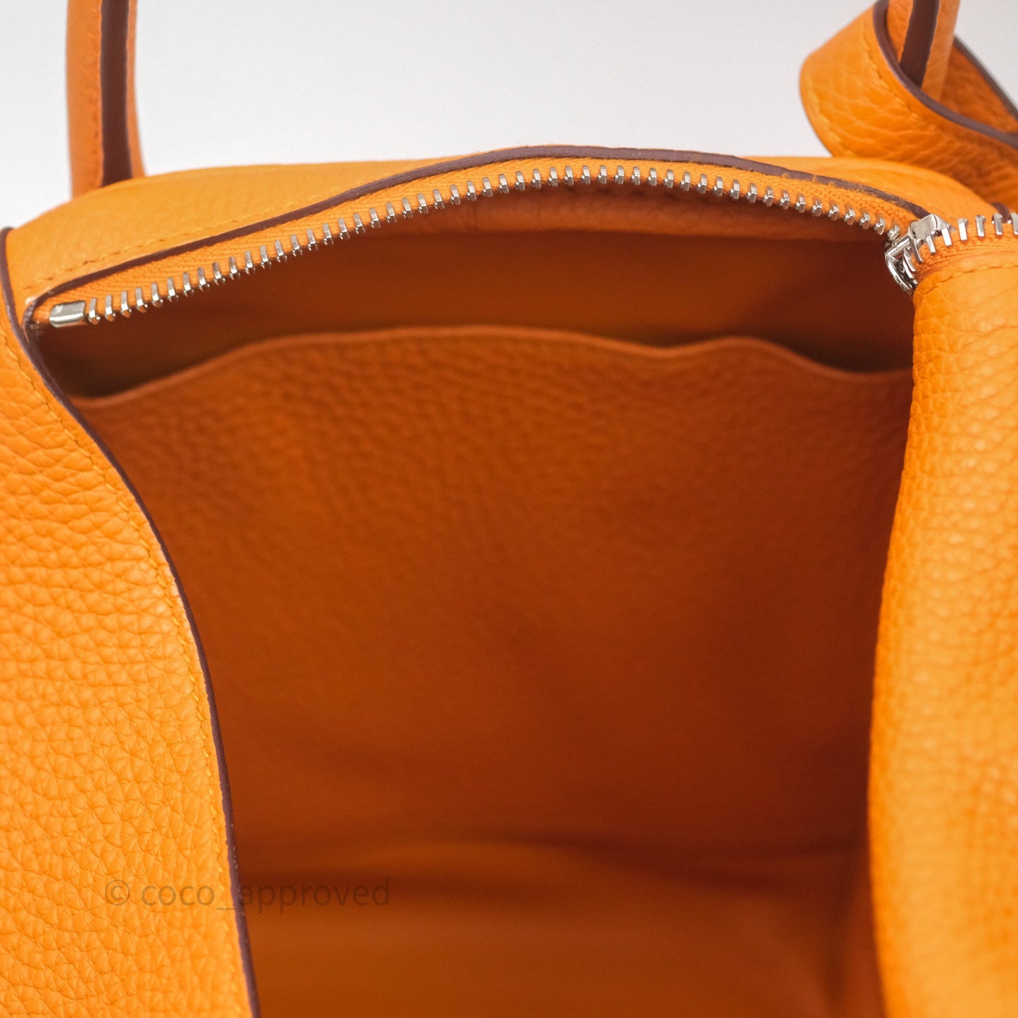 Hermès Lindy 30 Abricot I9 Clemence Palladium Hardware