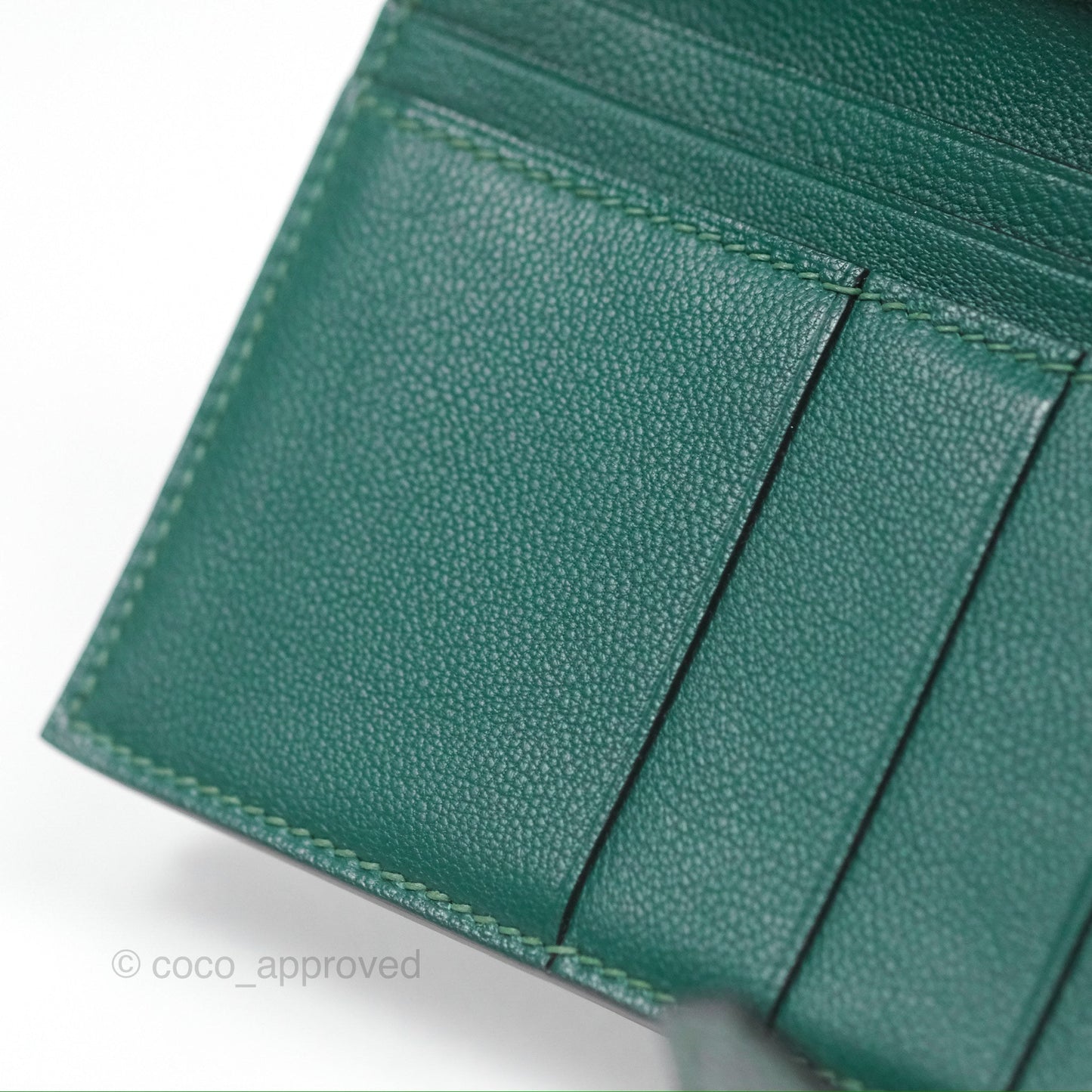 Hermès Vintage Bearn Wallet Green Lizard Gold Hardware