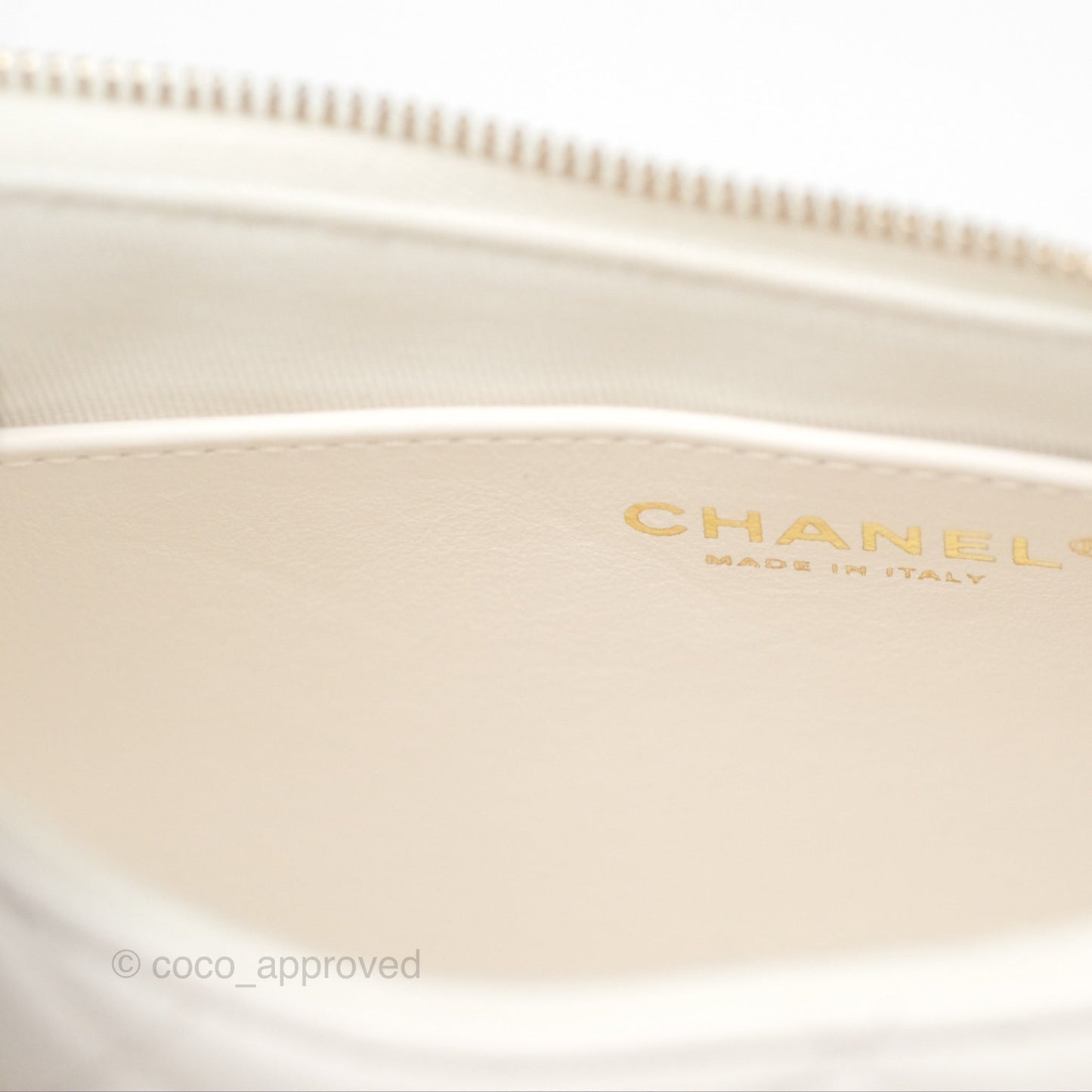 Chanel Hobo Bag White Aged Calfskin Aged Gold Hardware