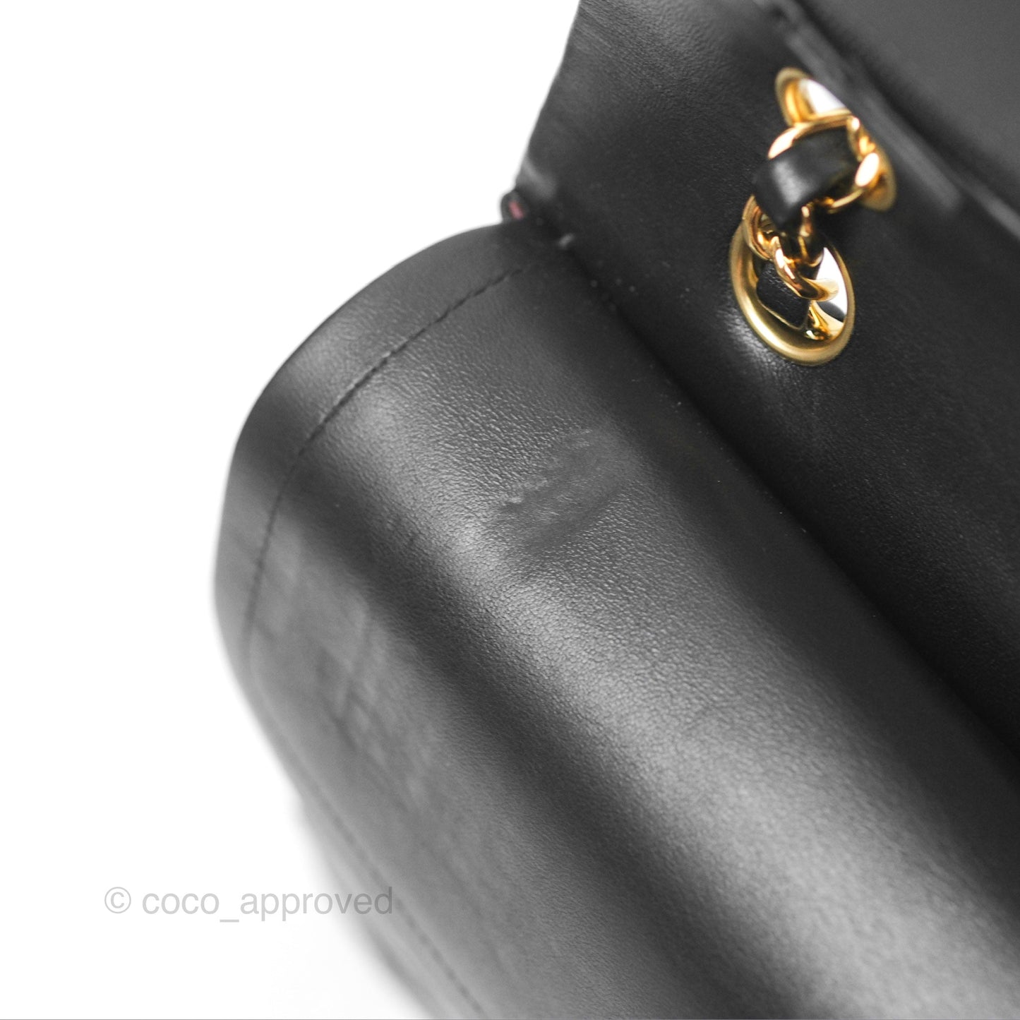 Chanel Classic M/L Medium Flap Quilted Black Lambskin Gold Hardware