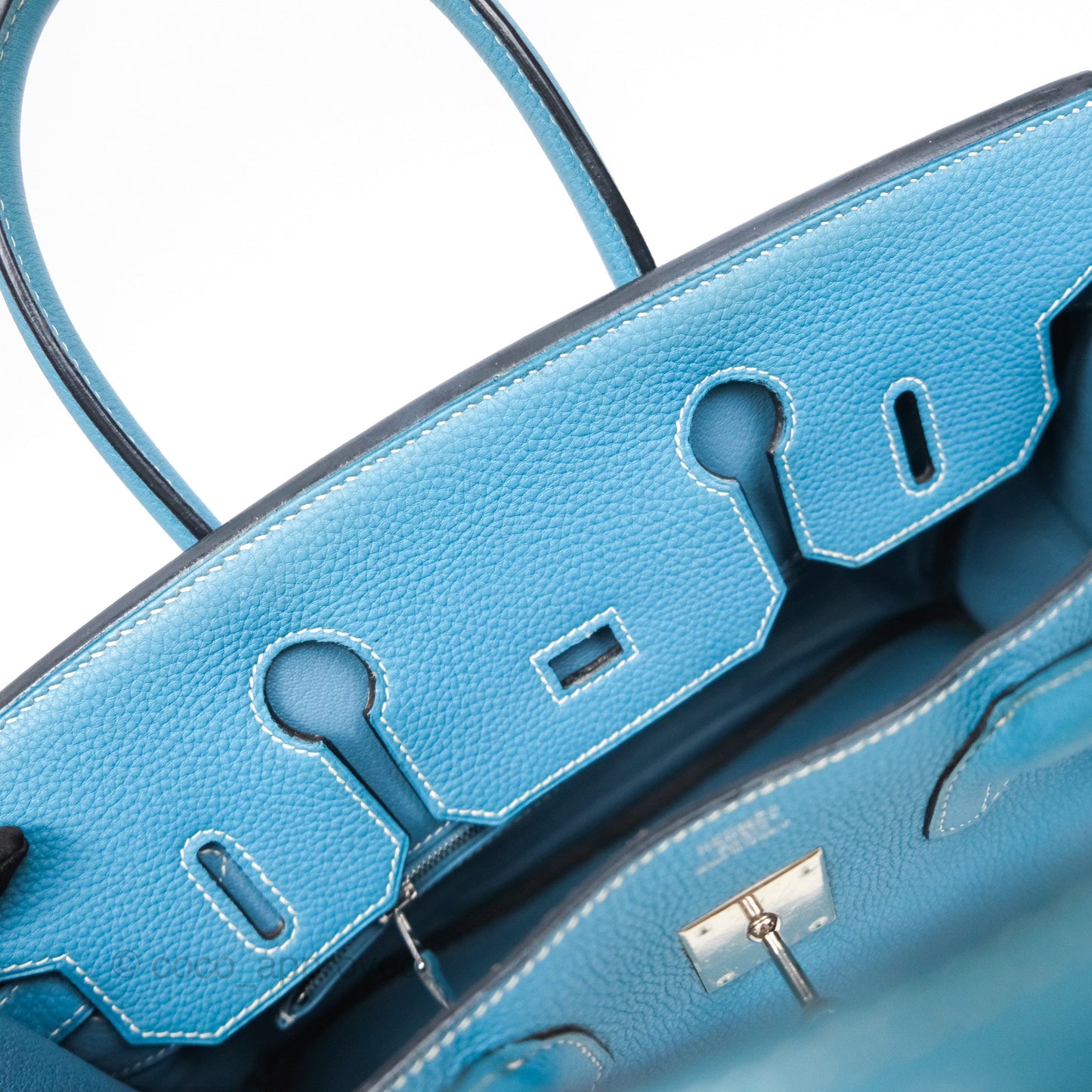 Hermès Birkin 30 Blue Jean Togo Palladium Hardware