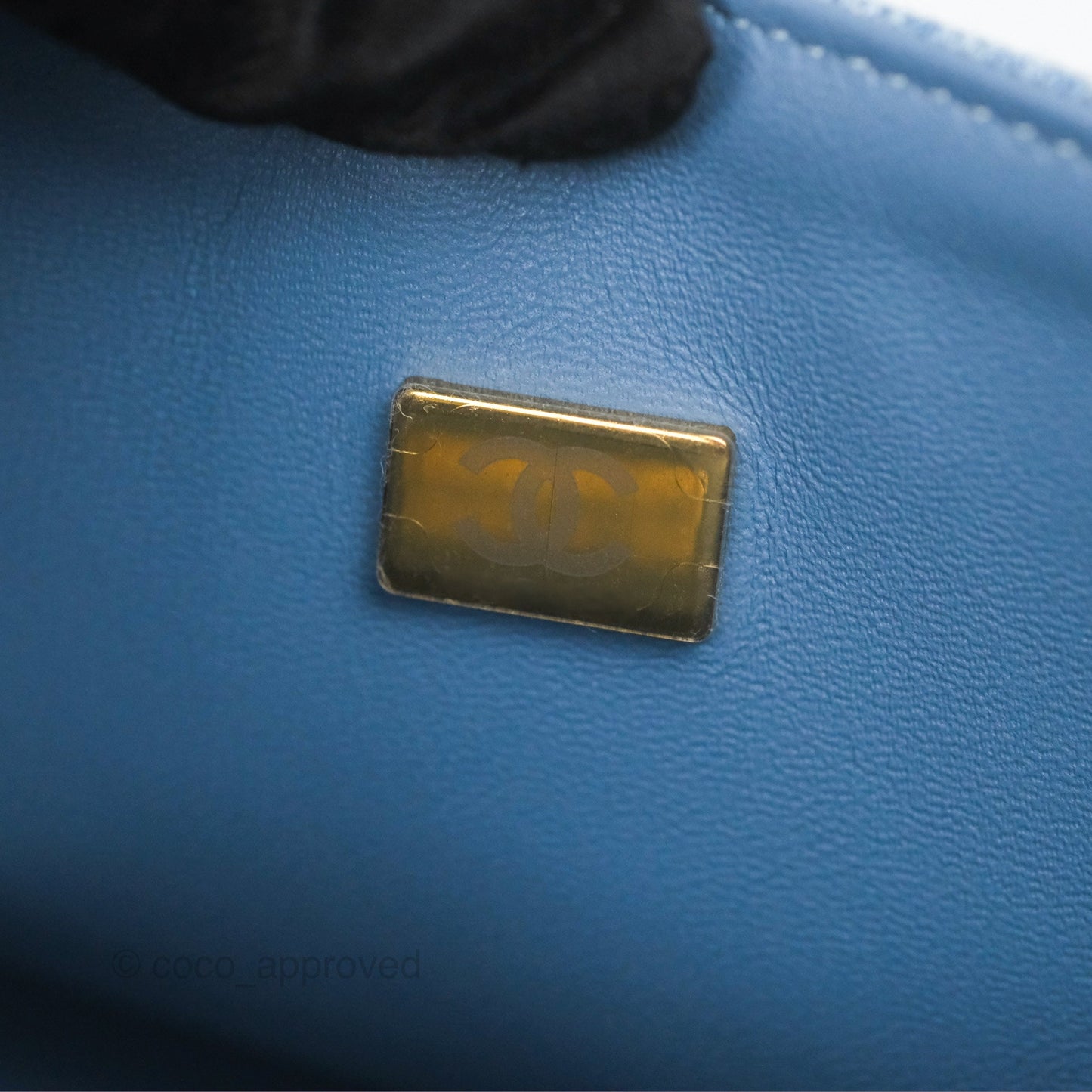 Chanel Quilted Small Double Flap Blue Printed Denim Gold Hardware