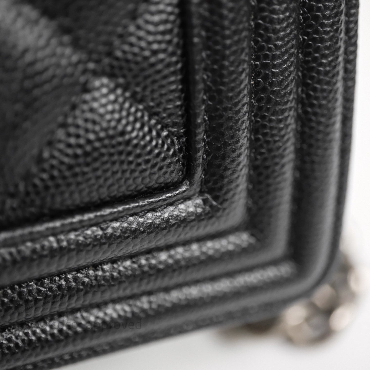 Chanel Quilted Medium Boy Black Caviar Ruthenium Hardware