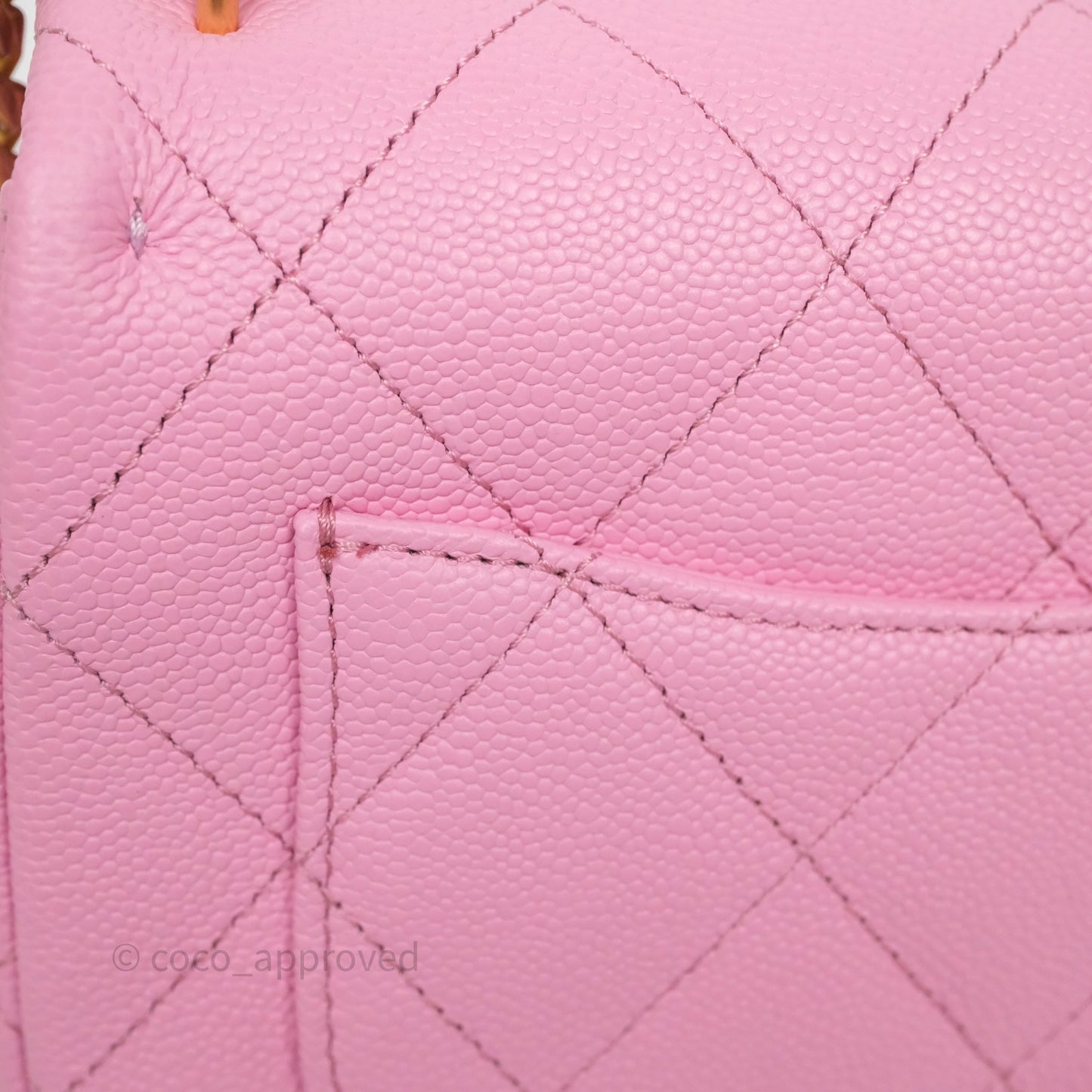 Chanel Heart Crush Mini Flap Bag Pink Caviar Aged Gold Hardware