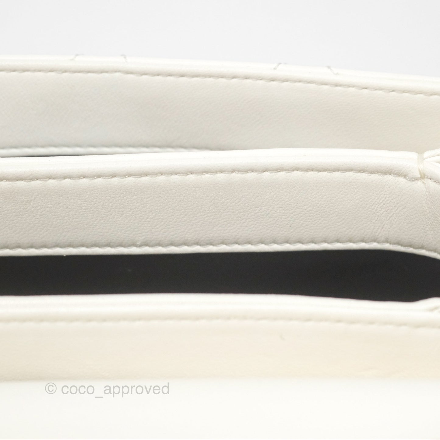 Chanel Trendy CC Small White Lambskin Black Hardware