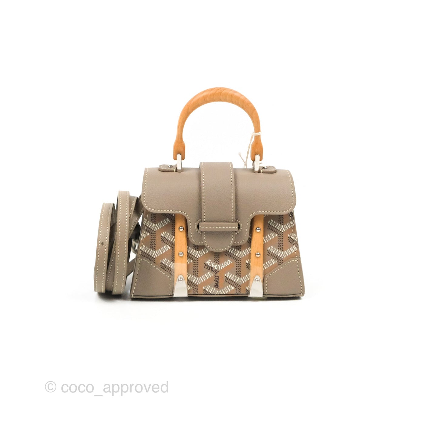 Goyard Saïgon Structuré Nano Bag Grege Silver Hardware