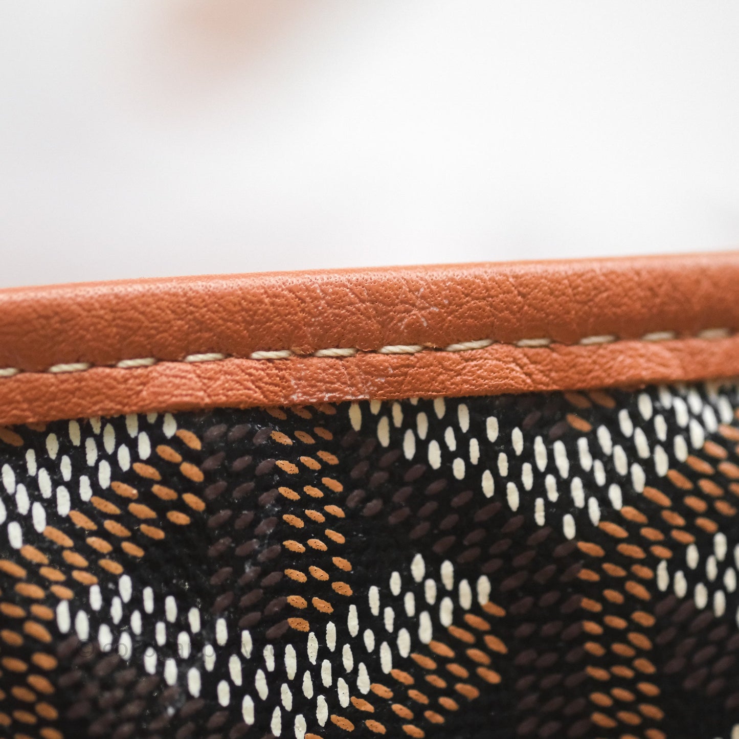 Goyard Anjou Mini Bag Goyardine Canvas Black/Tan