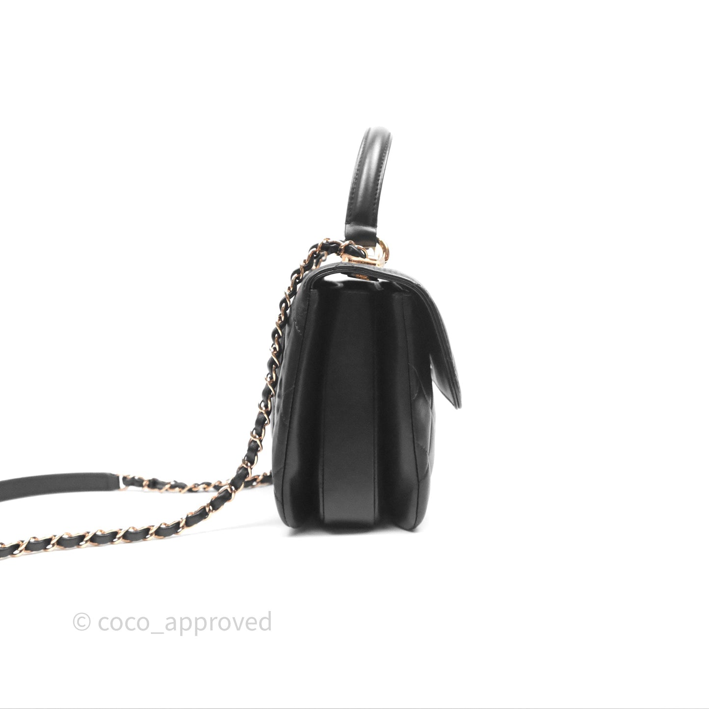 Chanel Trendy CC Small Black Lambskin Rose Gold Hardware