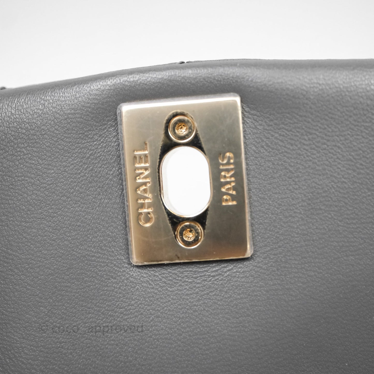 Chanel Small Duma Drawstring Backpack Grey Lambskin Gold Hardware