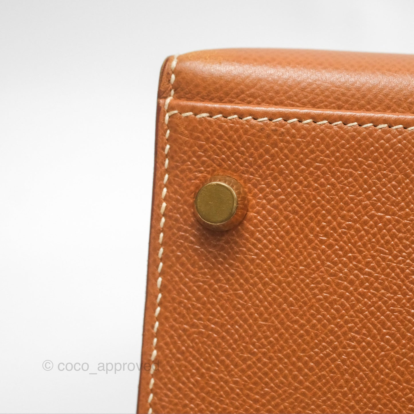 Hermès Kelly 32 Sellier Gold Epsom Gold Hardware