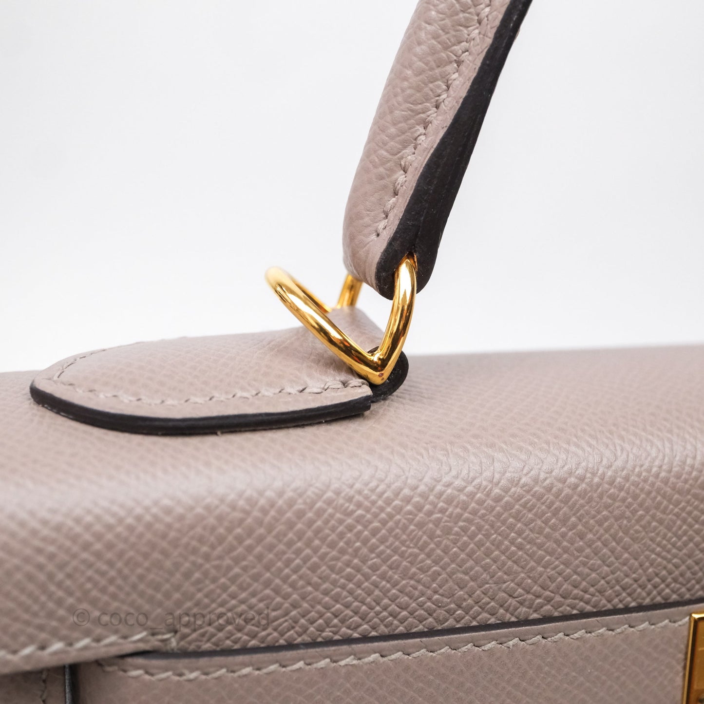 Hermes Kelly 28 Gris Asphalte Epsom Gold Hardware