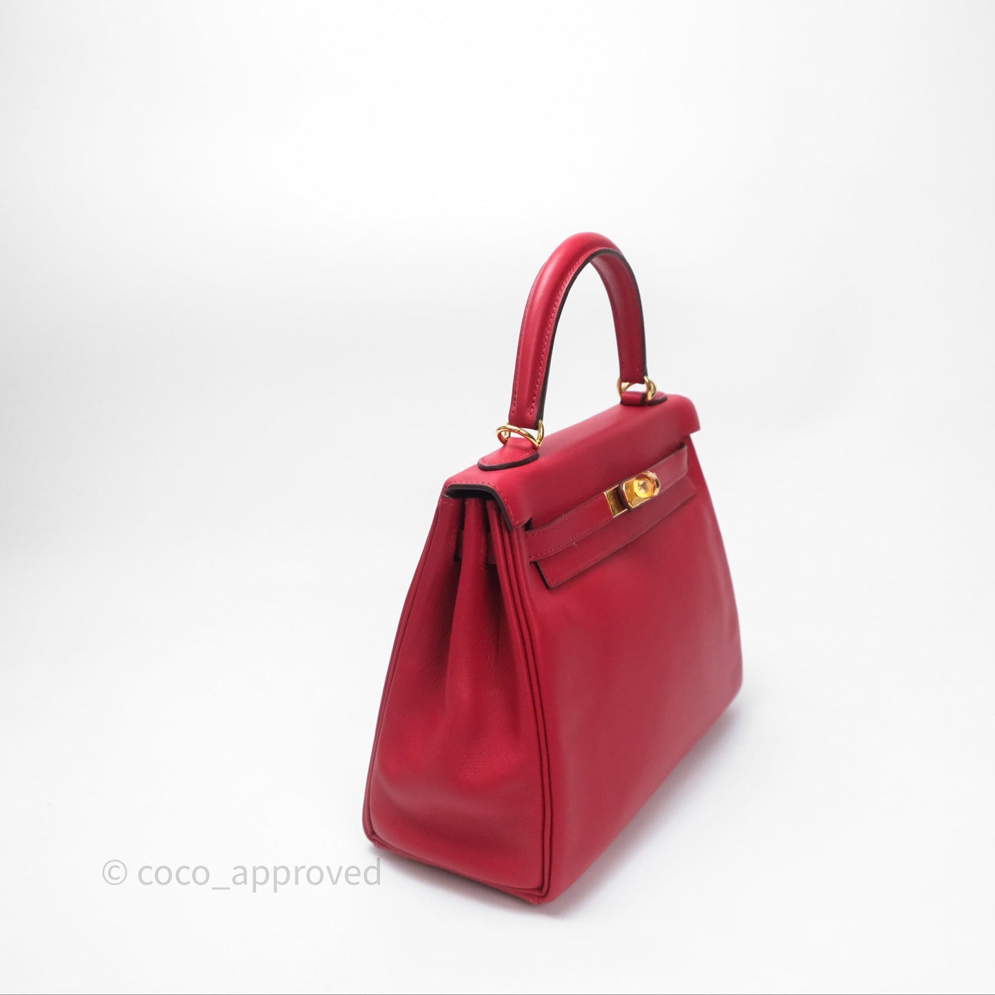 Hermès Kelly II 25 Retourne Swift Rouge Piment 5X Gold Hardware