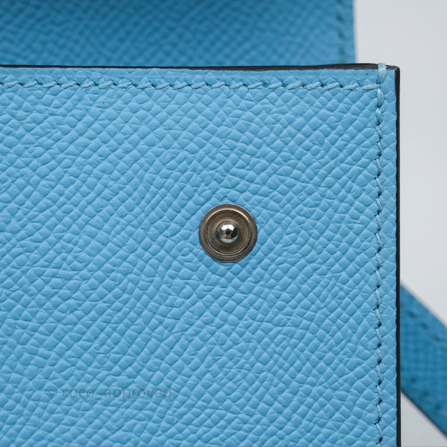 Hermès Hermesnap Wallet Epsom Celeste 7N Palladium Hardware