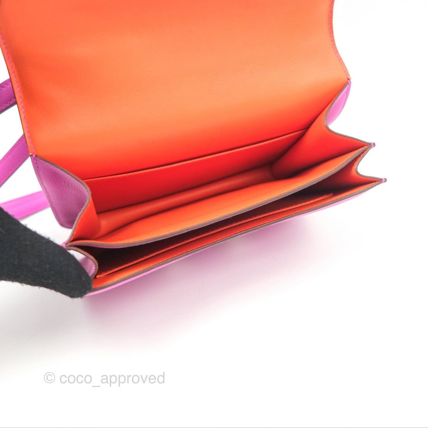Hermès Constance Mini 18 Swift Magnolia/Orange Palladium Hardware