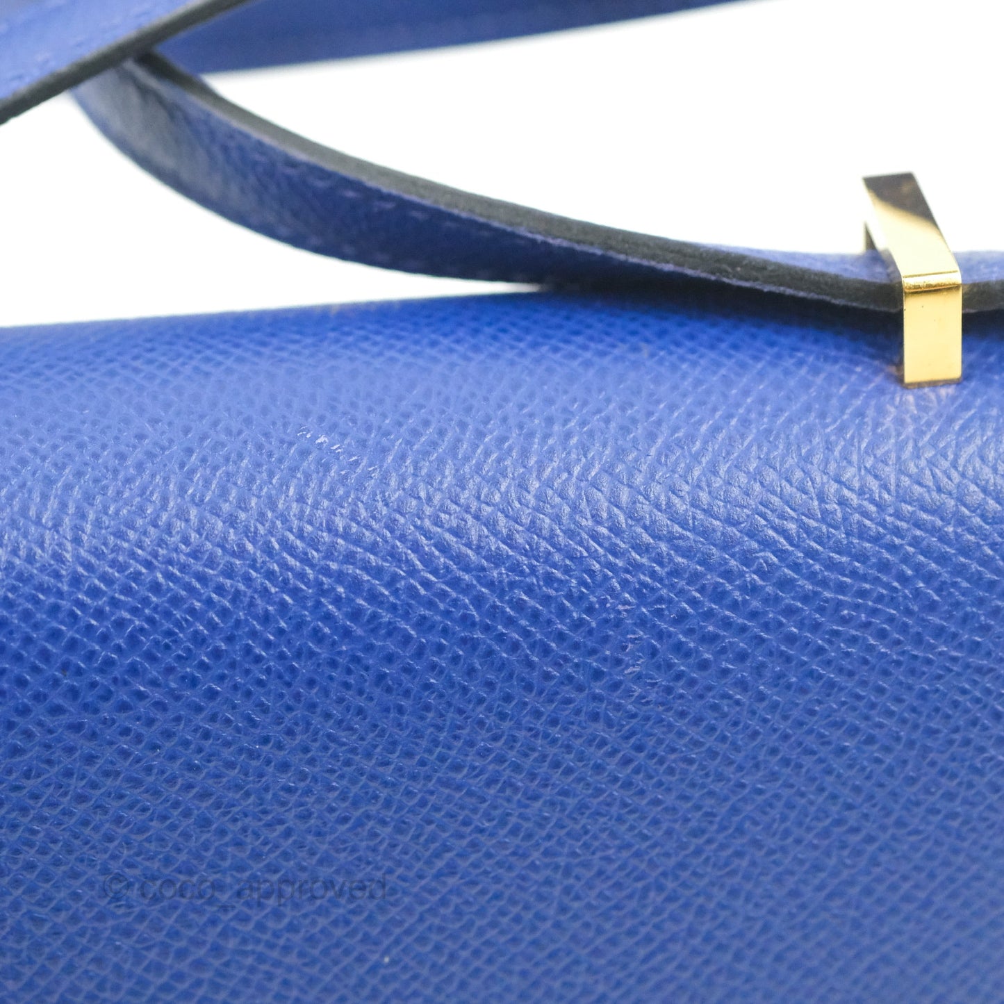 Hermès Constance Mini 18cm Bleu Electric Epsom Gold Hardware