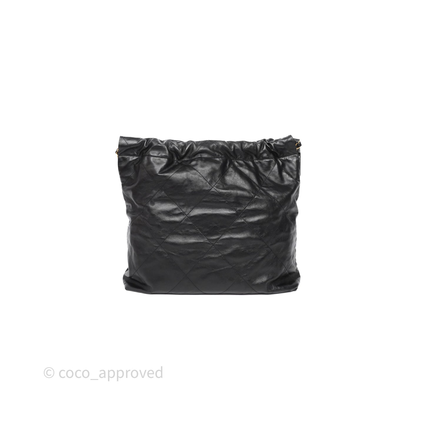 Chanel 22 Bag Medium Black Calfskin Aged Gold Hardware