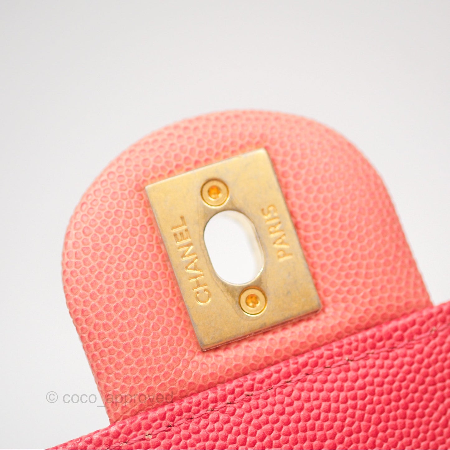 Chanel Sunset On The Sea Flap Bag Pink Caviar Aged Gold Hardware