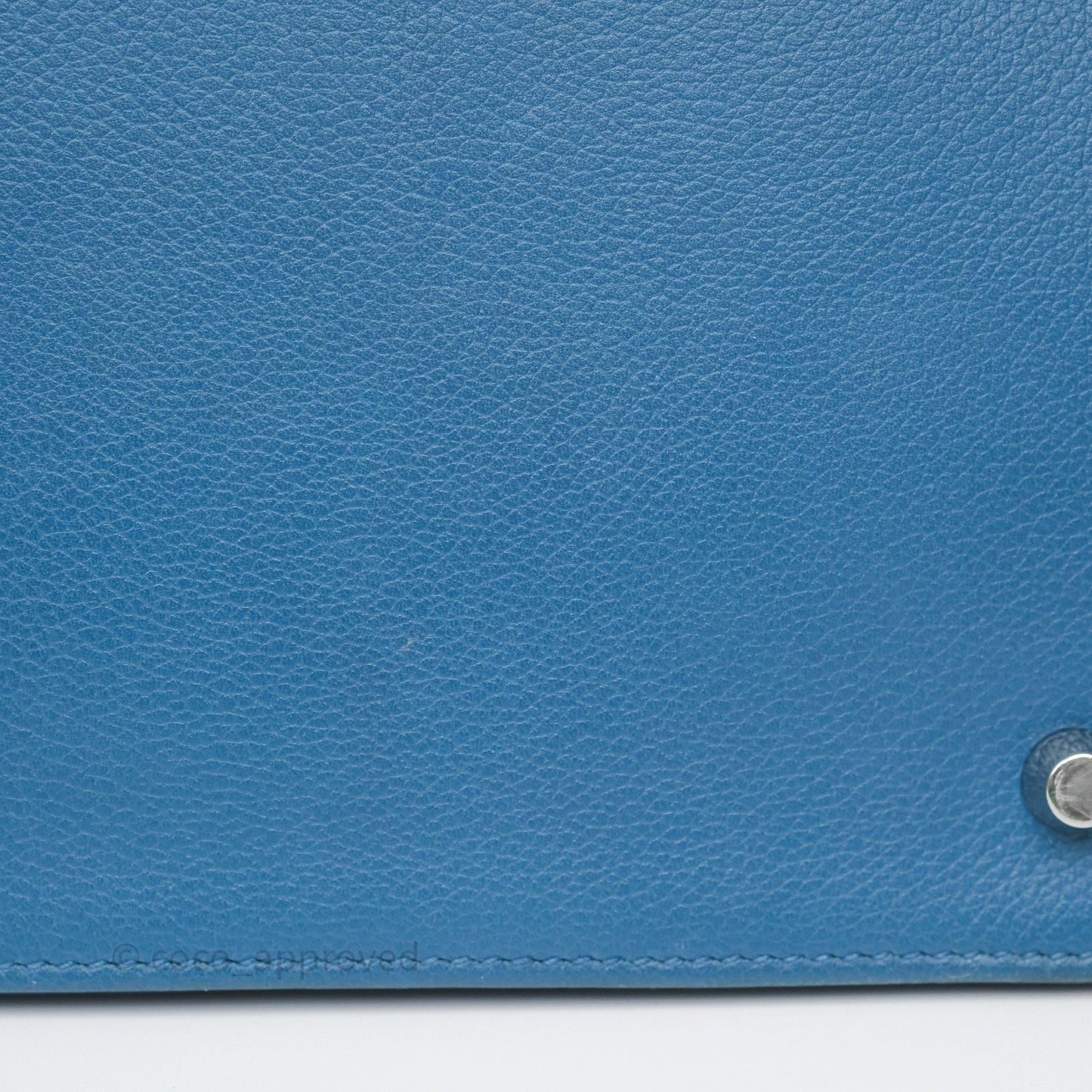 Hermès ToolBox 20 Bleu Cobalt 7C Evercolor Palladium Hardware