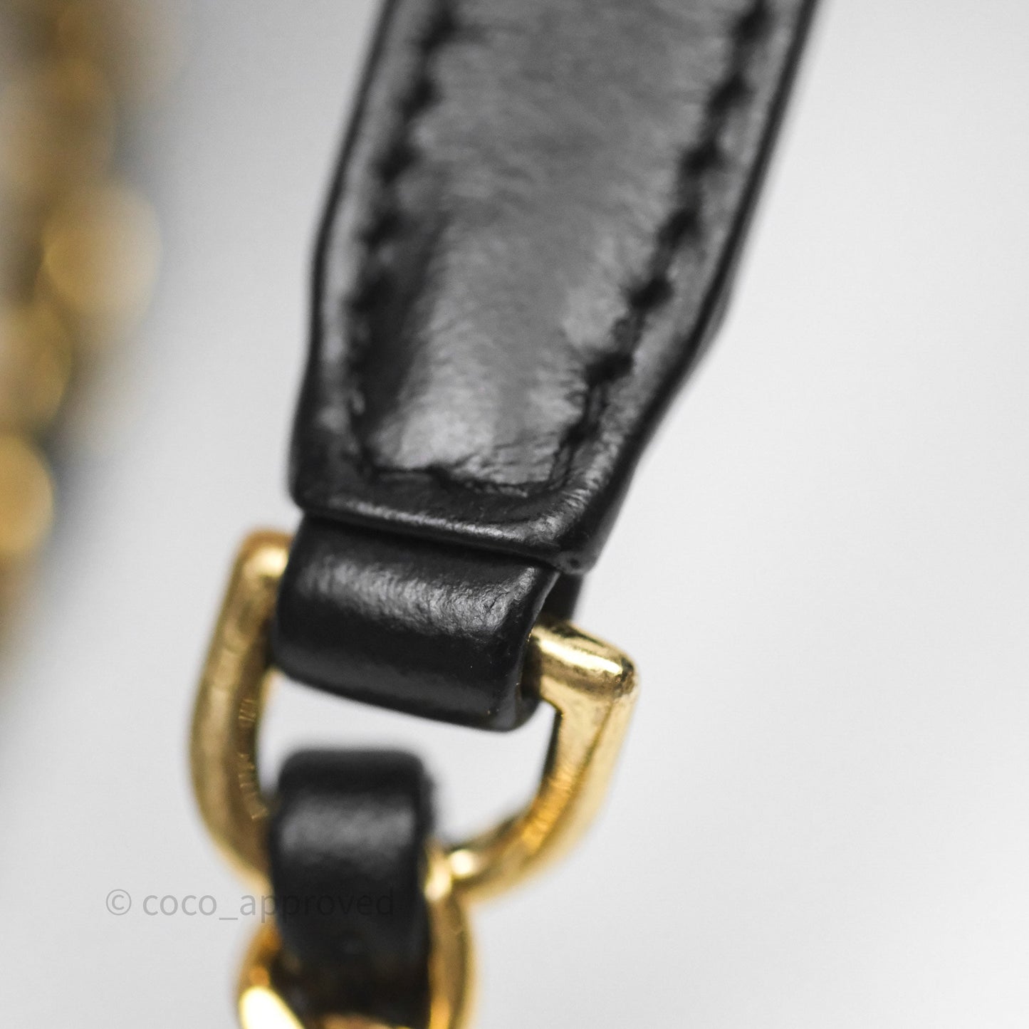 Chanel Quilted Color Match Chain Flap Black Lambskin Gold Hardware