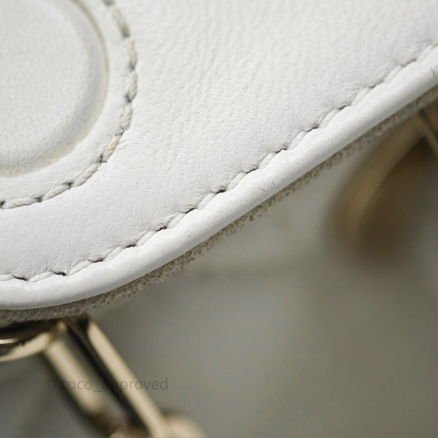 Dior Small Lady D-Joy Bag Ivory White Lambskin Cannage Gold Hardware