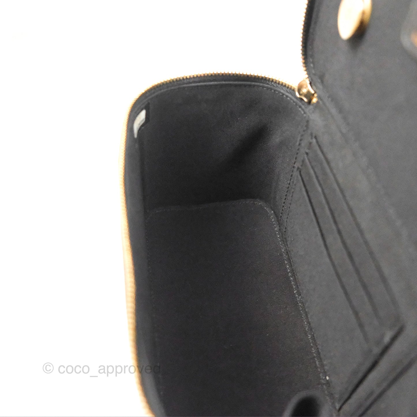 Chanel Vanity With Chain Black Goatskin Aged Gold Hardware