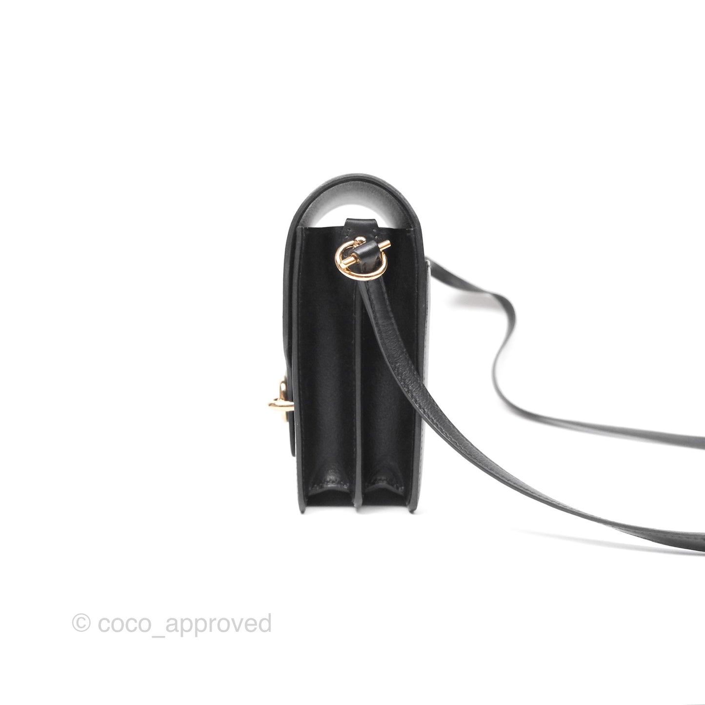 Hermès Roulis Mini 18 Black Noir 89 Veau Evergrain Permabrass Hardware