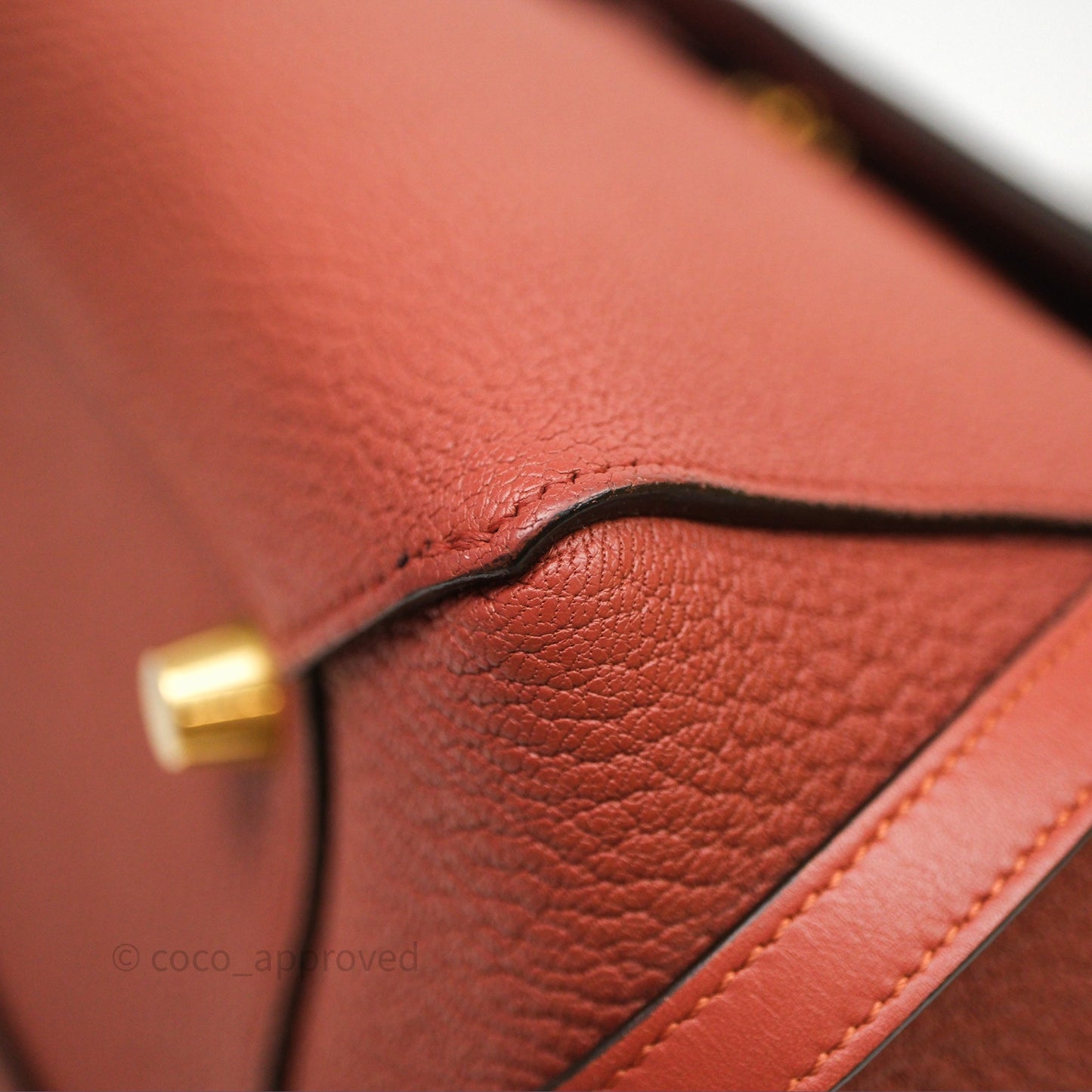 Celine Mini Belt Bag Brick Red Grained Goatskin Gold Hardware