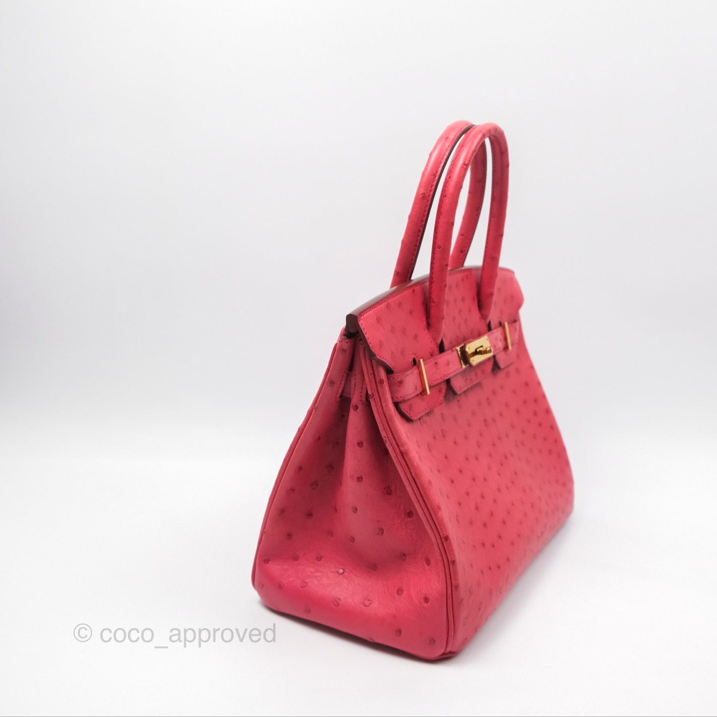 Hermès Birkin Retourne 30 Bougainvillea Ostrich Gold Hardware