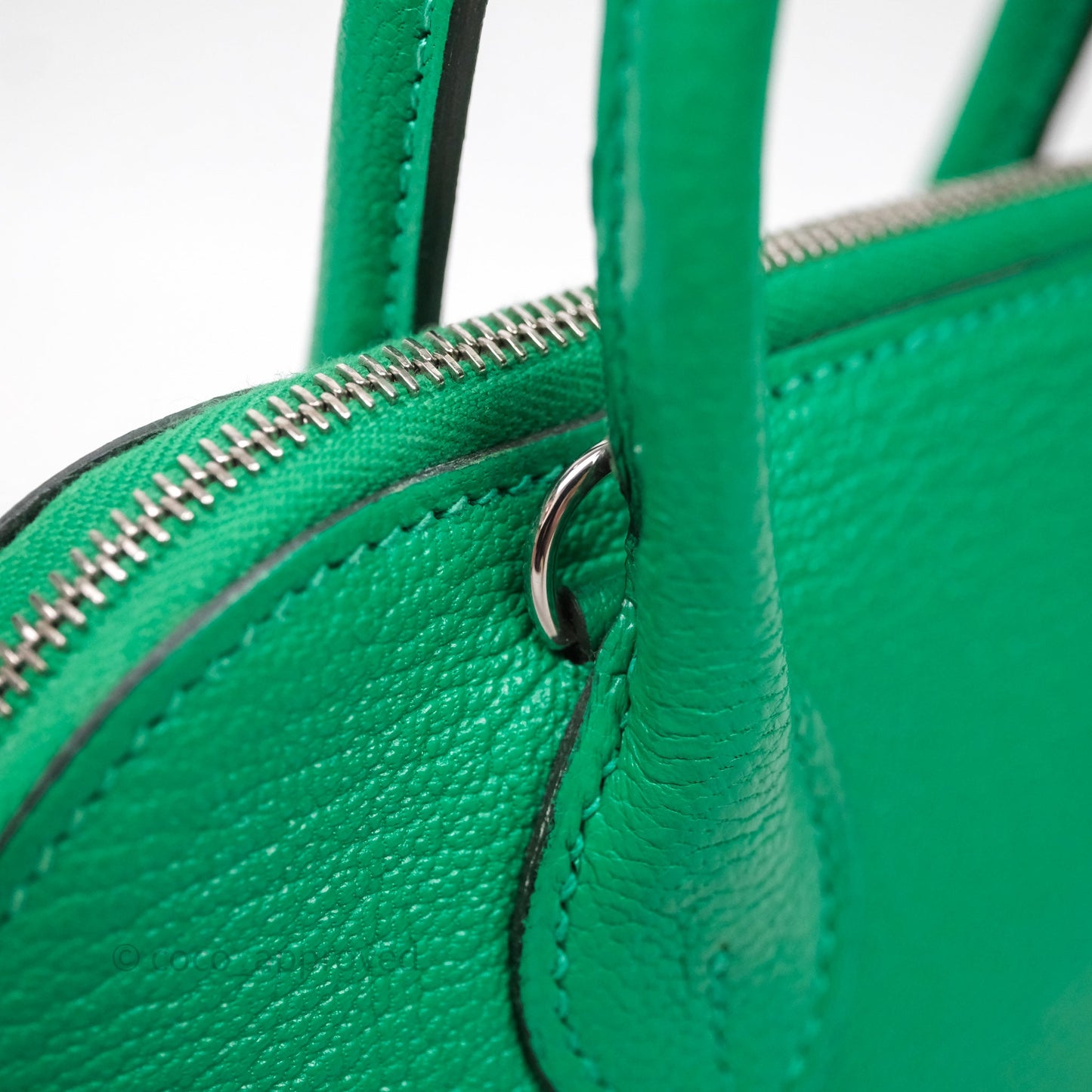Hermès Bolide Mini 1923 Menthe 6W Chèvre Mysore Palladium Hardware
