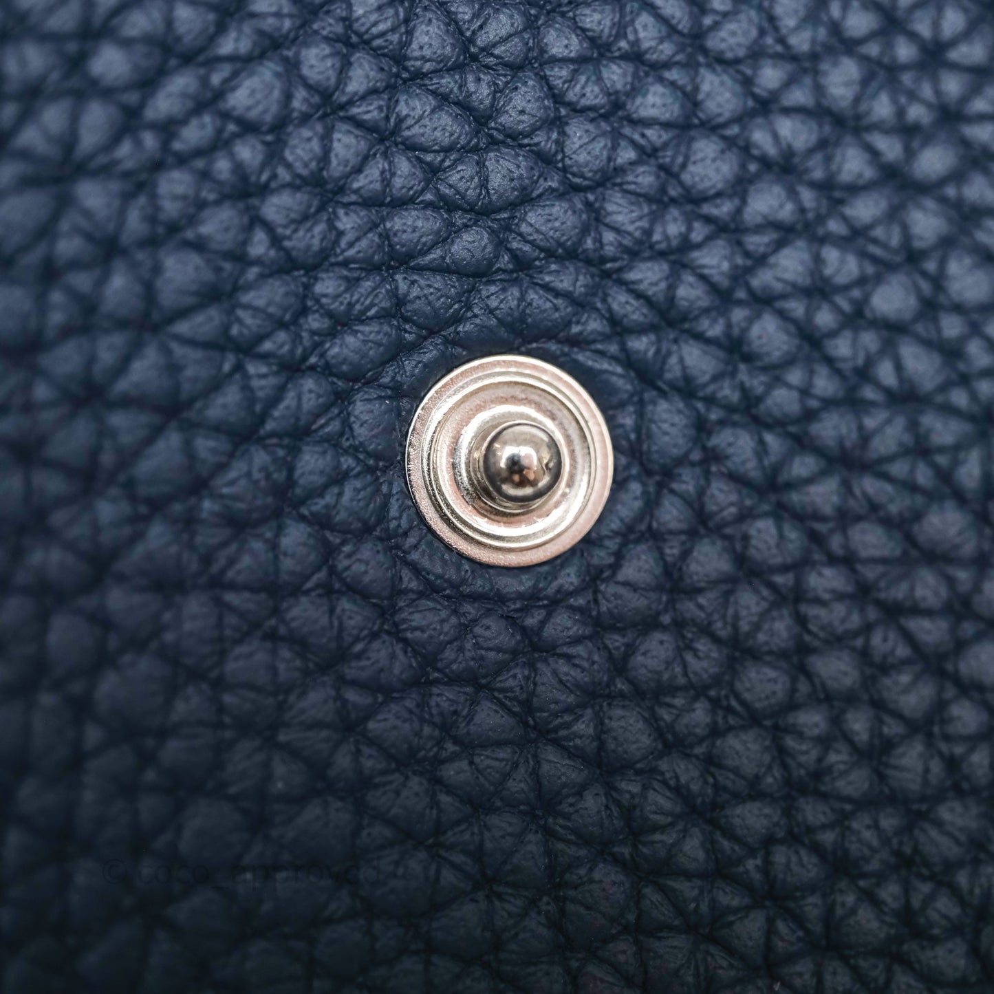 Hermès Mini Evelyne 16 7P Bleu de Prusse Clemence Palladium Hardware