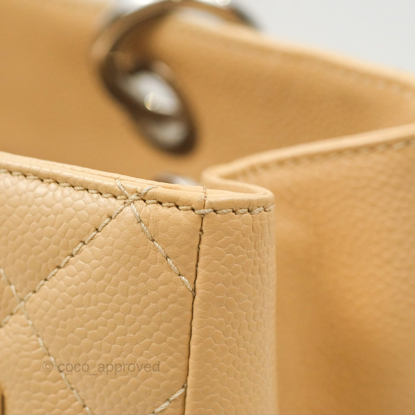 Chanel GST Beige Caviar Silver Hardware