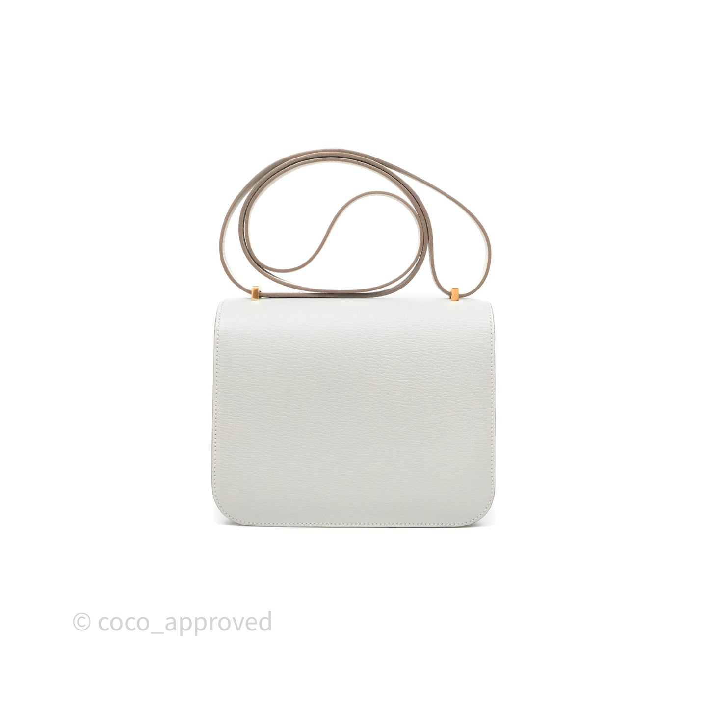 Hermès Constance Mini 18cm Mirror Gris Perle 80 Chevre Mysore Gold Hardware