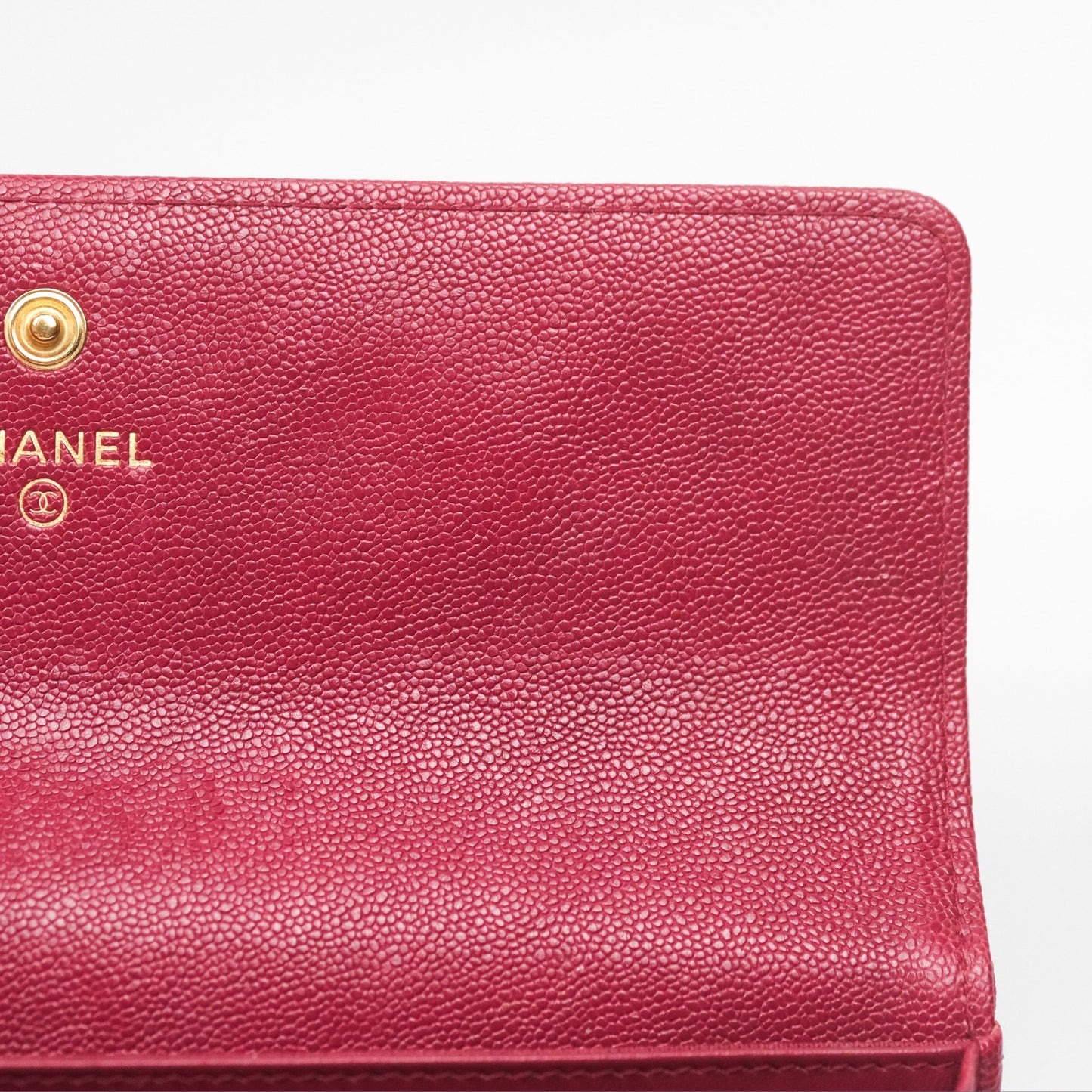 Chanel Quilted Boy Flap Long Wallet Dark Red Caviar Aged Gold Hardware
