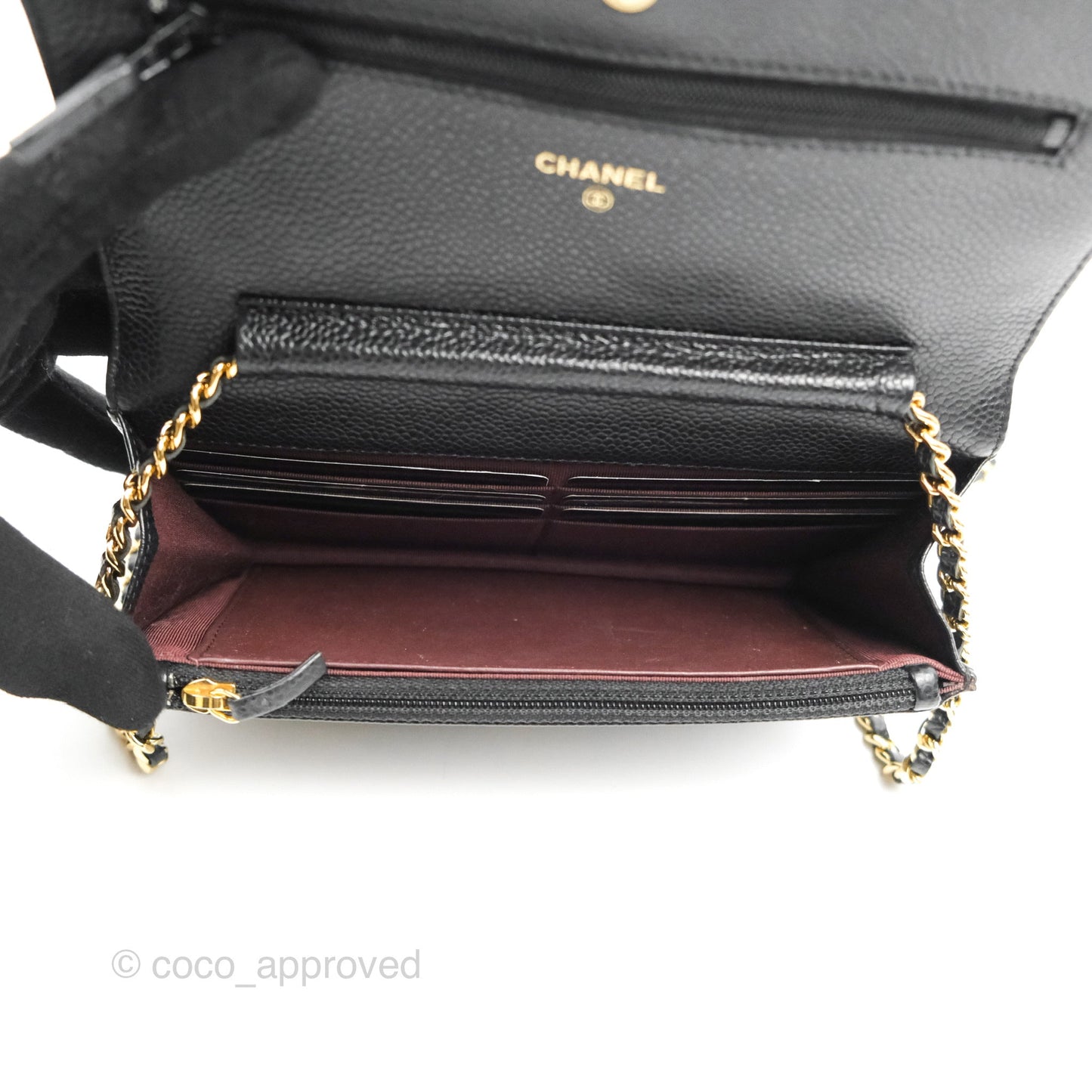 Chanel Quilted Classic WOC Black Caviar Gold Hardware
