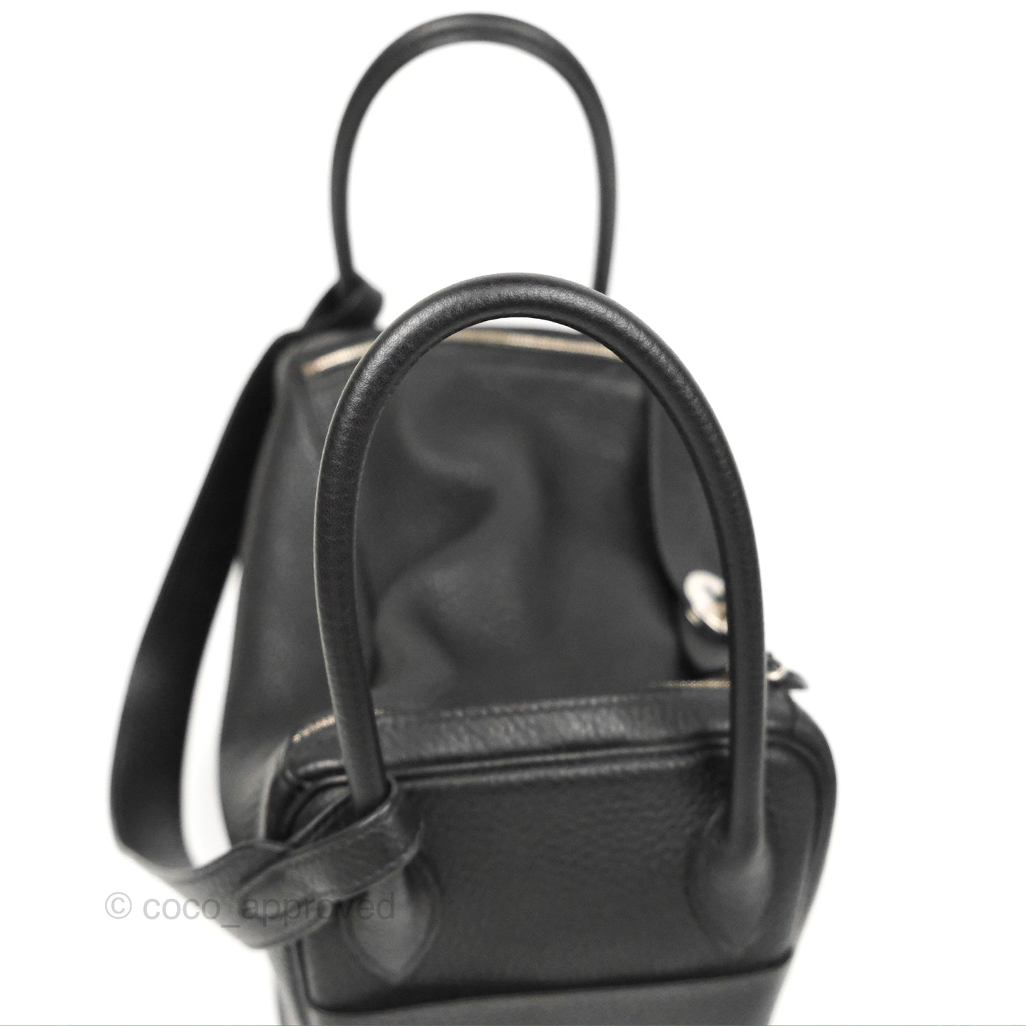 Hermès Lindy 26 Black Clemence Silver Hardware