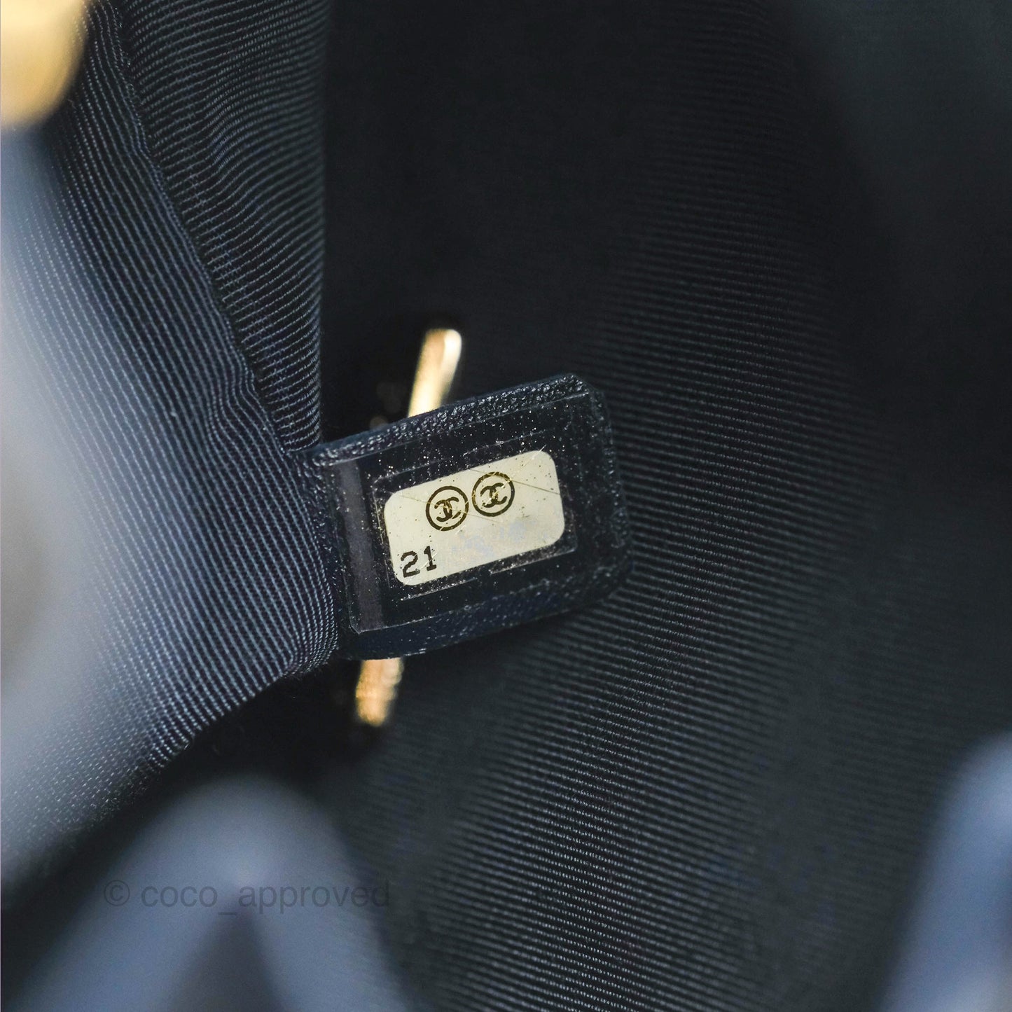 Chanel Small Seoul Backpack Navy Lambskin Gold Hardware