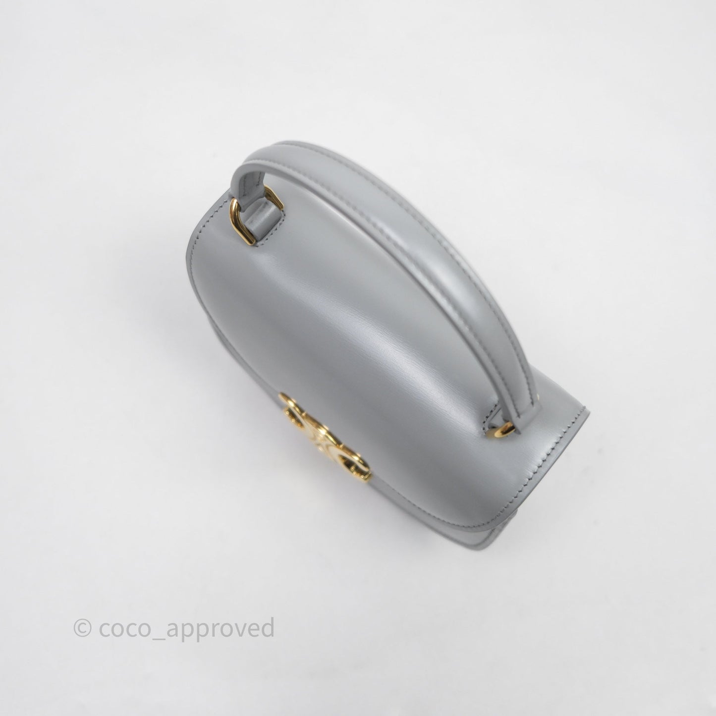 Celine Mini Besace Clea Grey Shiny Calfskin