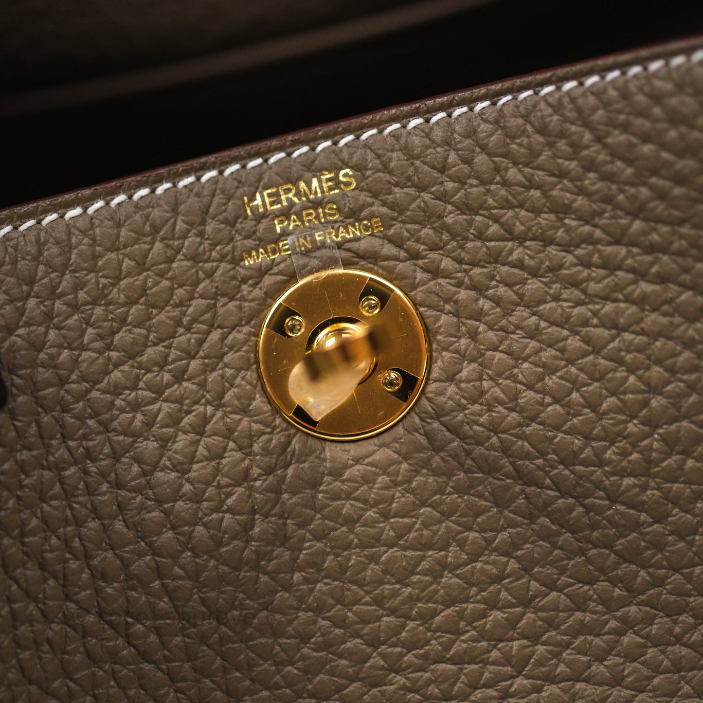Hermès Mini Lindy 20 Etoupe 18 Clemence Gold Hardware