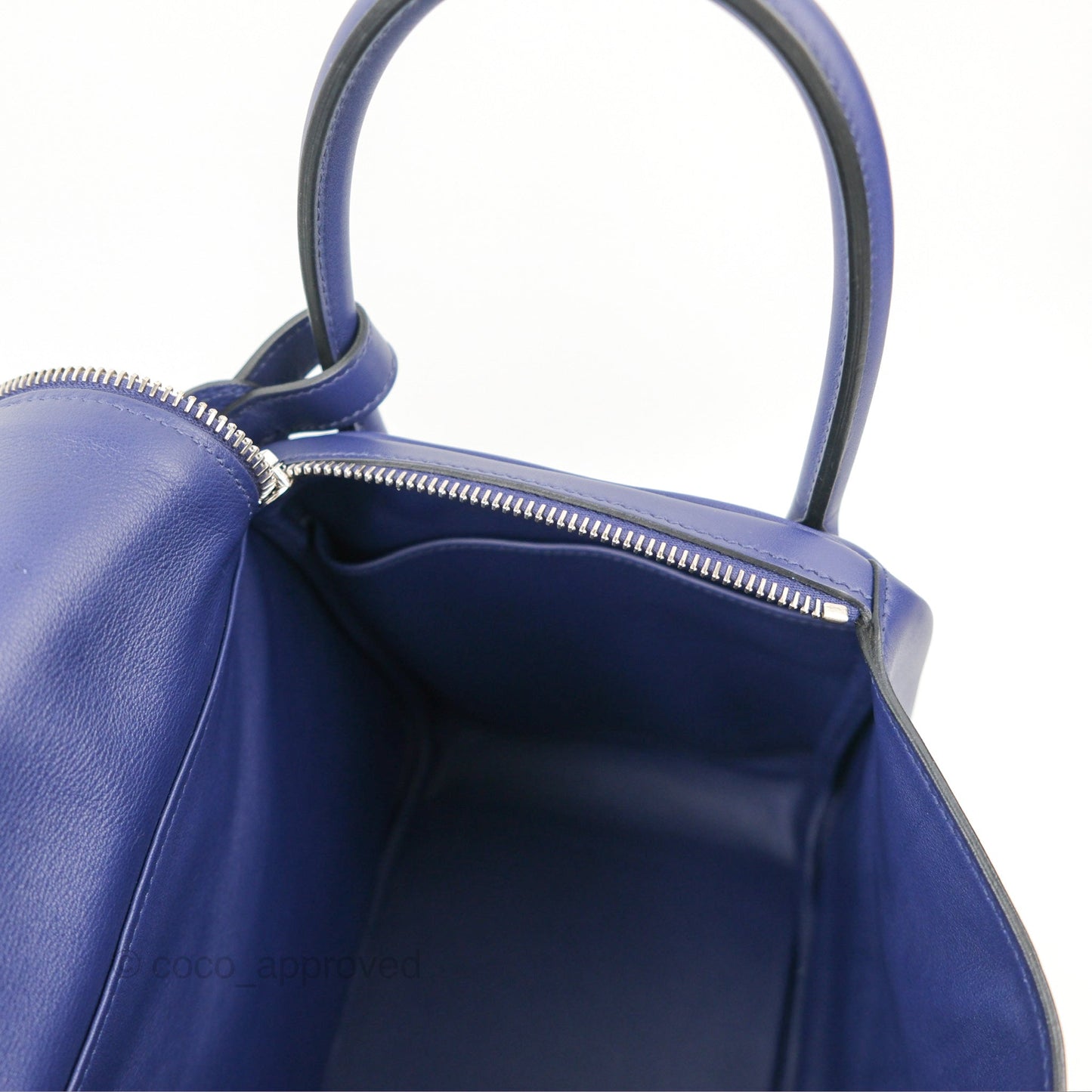Hermès Lindy Tressage De Cuir 30 Bleu Encre/Brique/Black Swift Palladium Hardware