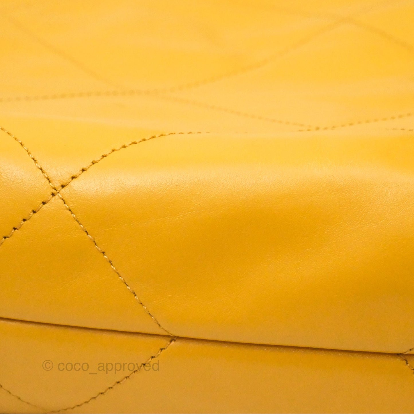 Chanel 22 Small Mustard Yellow Shiny Aged Calfskin Aged Gold Hardware