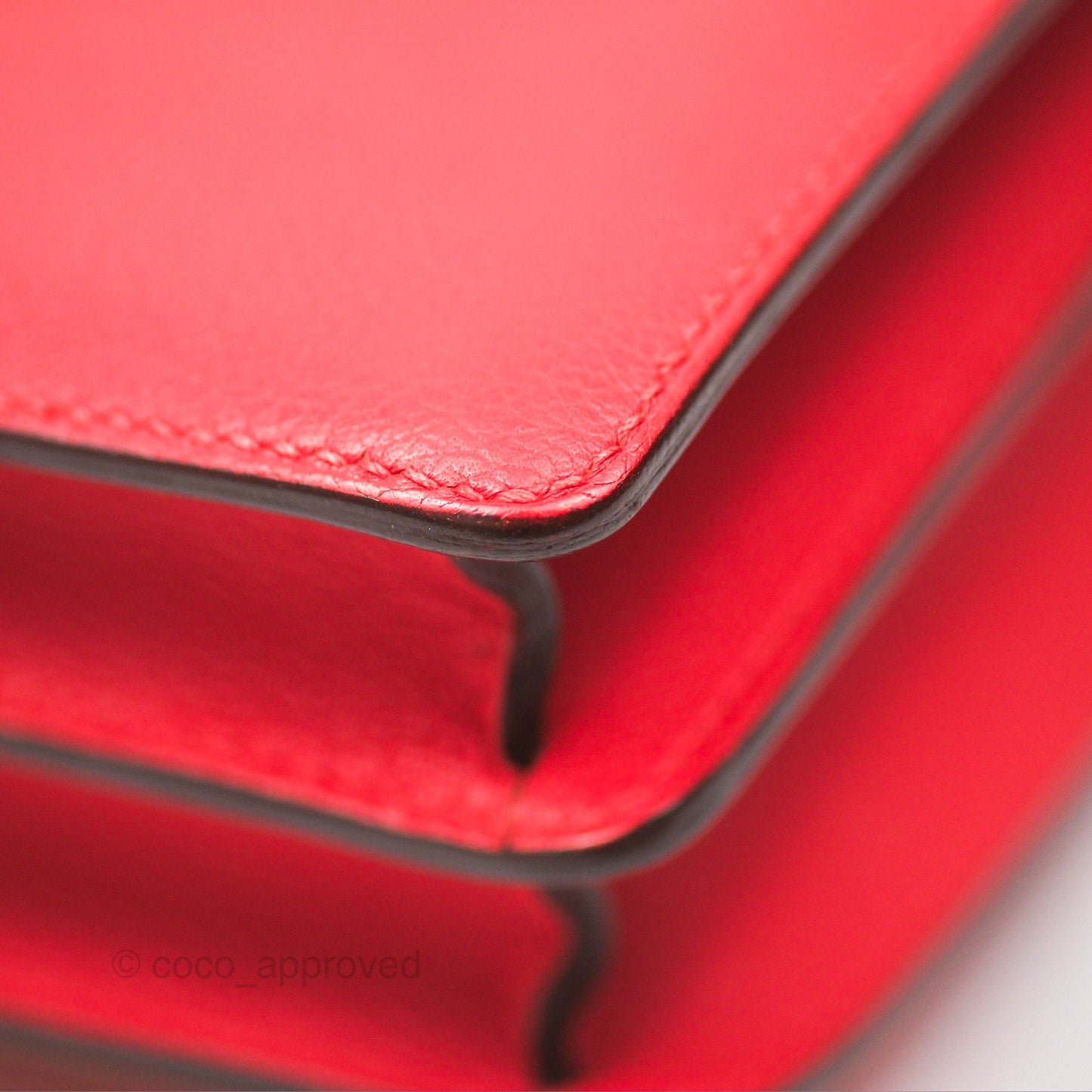 Hermès Roulis Mini 18 Rouge De Coeur Evercolor Permabrass Hardware