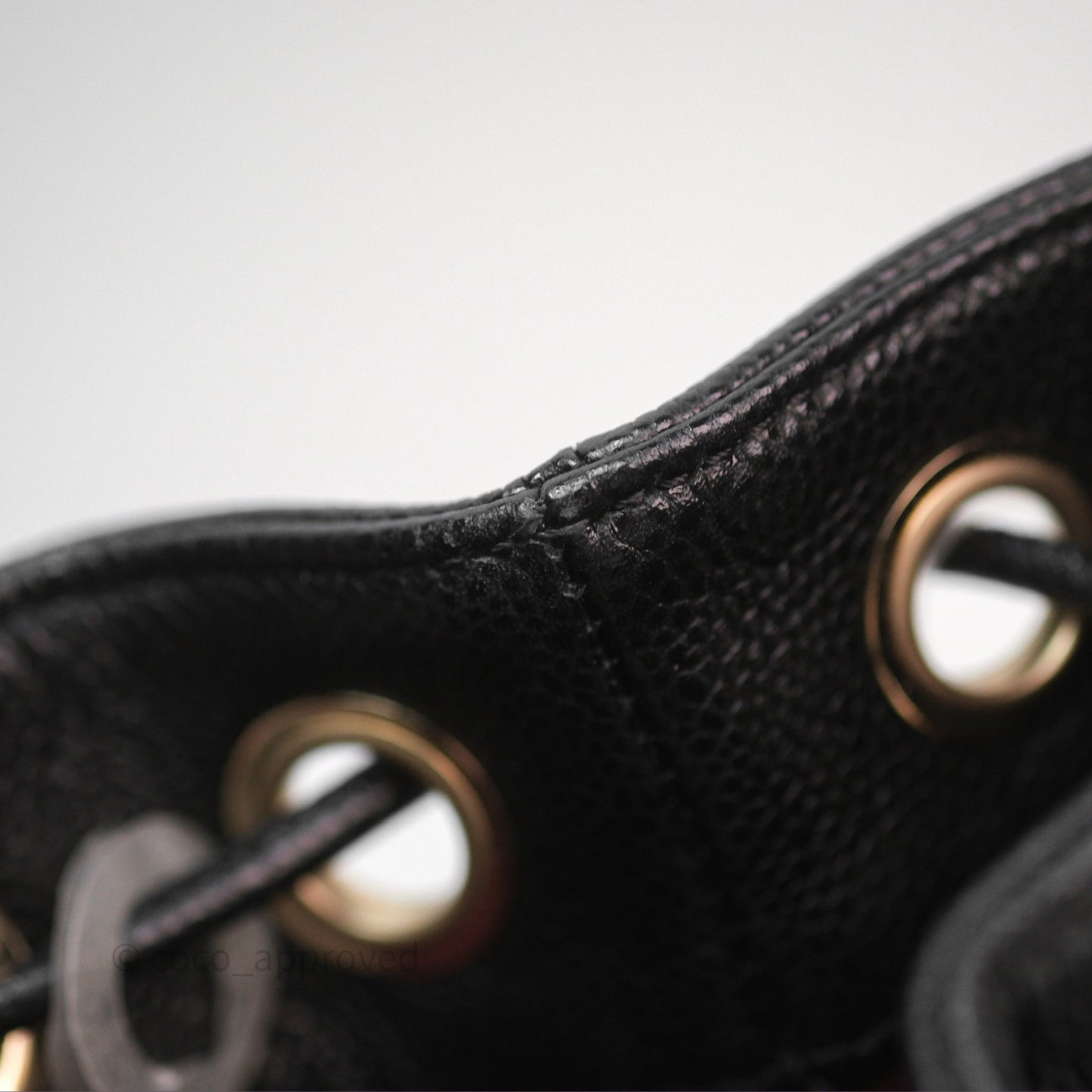 Chanel Business Affinity Drawstring Bucket Bag Black Caviar Gold Hardware