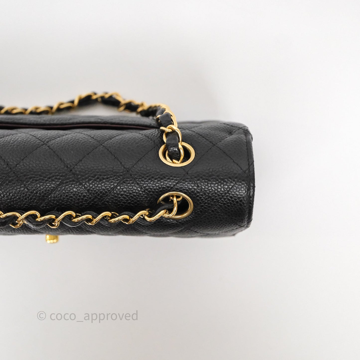 Chanel Classic M/L Medium Flap Quilted Black Caviar Gold Hardware