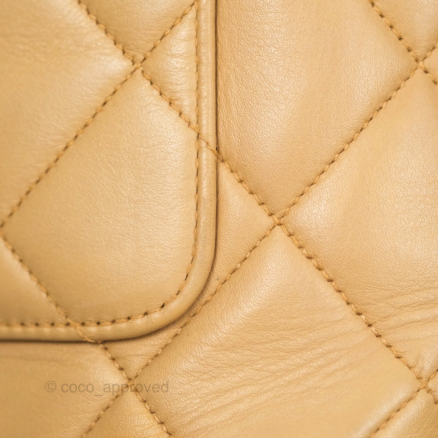 Chanel Vintage Medallion CC Beige Lambskin Tote Bag Gold Hardware