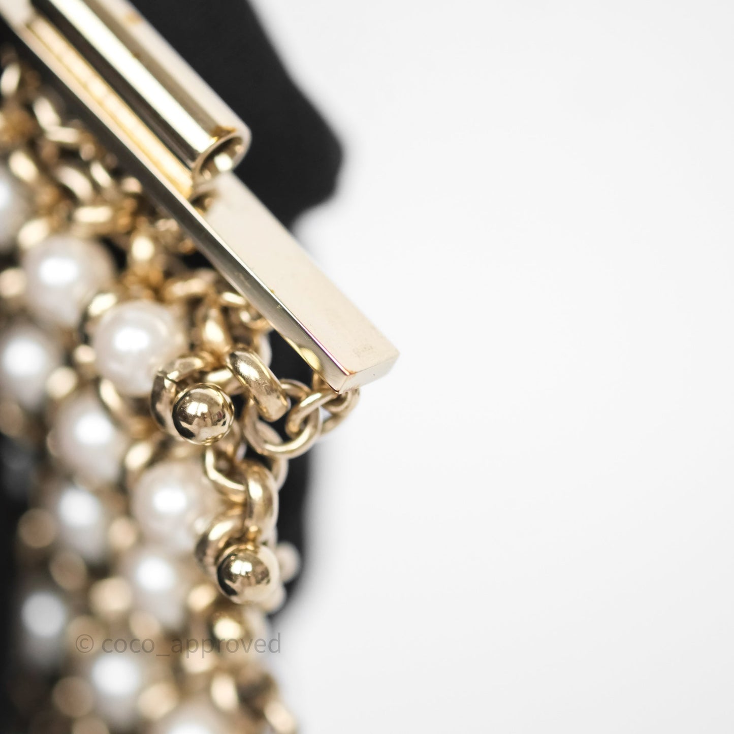 Chanel CC Pearl Bracelet Gold Tone 20C