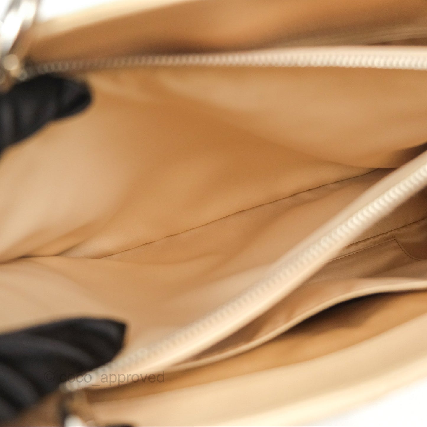 Chanel GST Beige Caviar Silver Hardware
