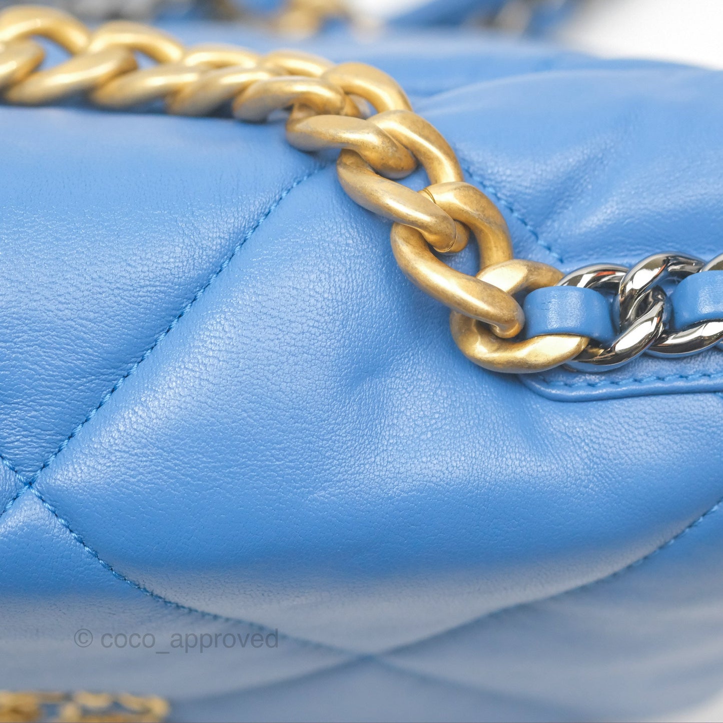 Chanel 19 Small Blue Mixed Hardware