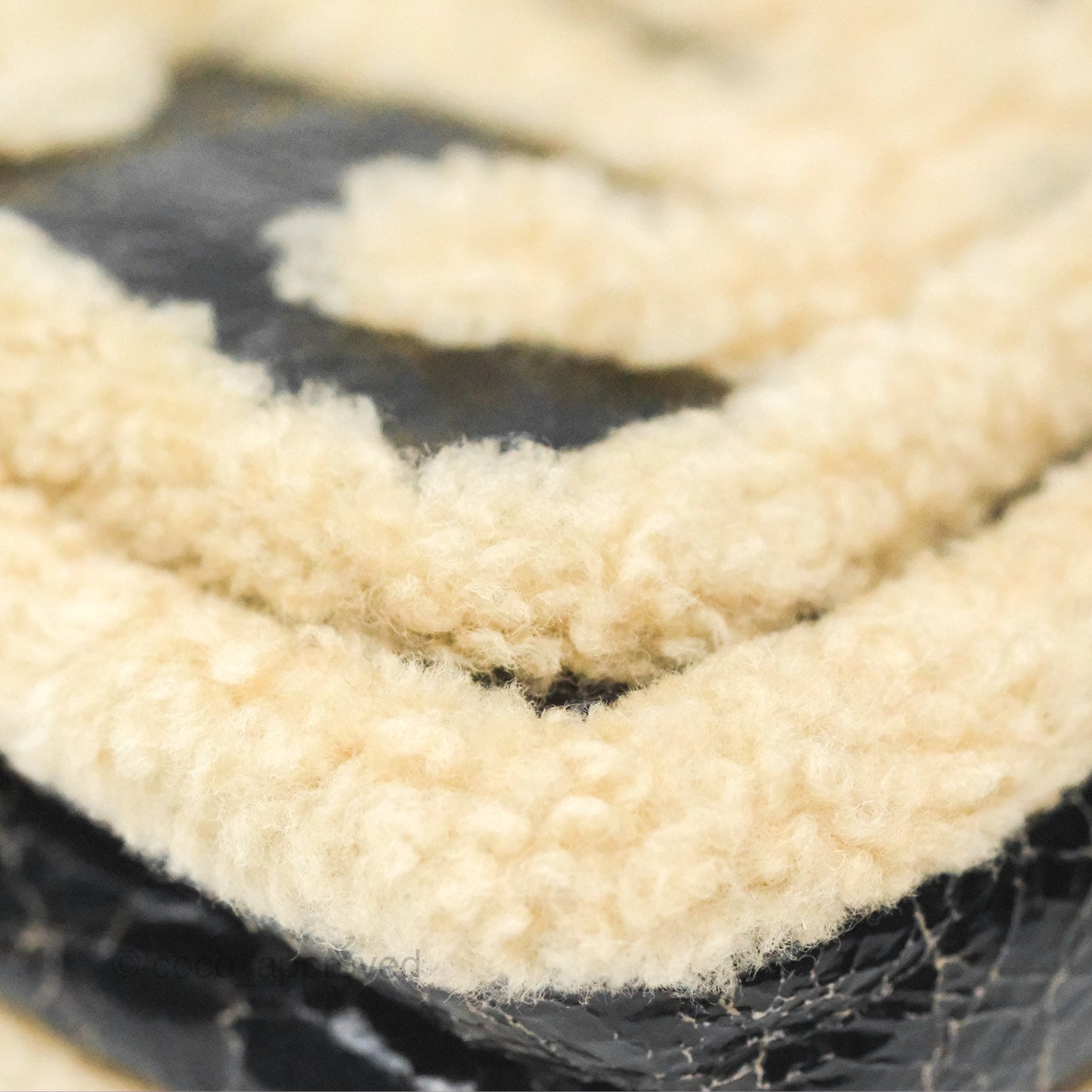 Chanel Mania CC Shearling Flap Bag Black Crumpled Glazed Sheepskin